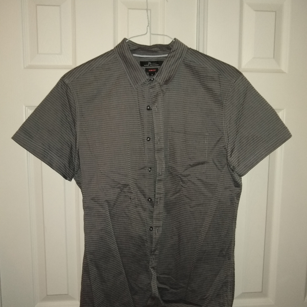 Marc Anthony grey striped button up
